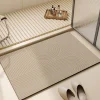 Soft Steps Badezimmer-Striped Diatom Bath Mat - Absorbent Non-Slip Bathroom Rug