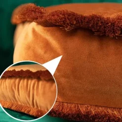 Pillow Haven Bettzeug-Stuhlkissen aus Samt für Esszimmerstühle – weiches, rutschfestes Bauernhaus-Pad