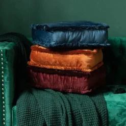 Pillow Haven Bettzeug-Stuhlkissen aus Samt für Esszimmerstühle – weiches, rutschfestes Bauernhaus-Pad