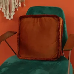 Pillow Haven Bettzeug-Stuhlkissen aus Samt für Esszimmerstühle – weiches, rutschfestes Bauernhaus-Pad