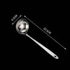 Tom Küche & Esszimmer-Suppenkelle aus Edelstahl mit langem Griff, Sieb – langlebiges Küchenutensil