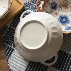 Plates u0026 More Küche & Esszimmer-Suppenschüssel aus Keramik mit Henkel – Mikrowellengeeignetes Backgeschirr für Pasta und Salat