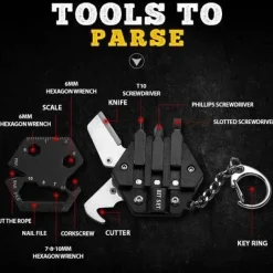 Roam Ready Outdoor-Gadgets|Heimwerkzeuge-Survival Hexagon Tool – Multifunktionale EDC-Outdoor-Ausrüstung