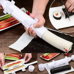Tom Küche & Esszimmer-Sushi Bazooka Roller Kit – DIY-Sushi-Herstellungswerkzeug für Hobbyköche