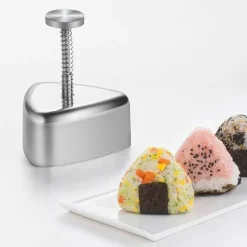 Tom Küche & Esszimmer-Sushi-Maker-Set aus Edelstahl – Dreieckige, herzförmige Reisbällchenformen