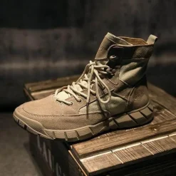 Herren Decor Herrenschuhe-Taktische Wanderstiefel - Campingschuhe aus Rindsleder