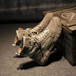 Herren Decor Herrenschuhe-Taktische Wanderstiefel - Campingschuhe aus Rindsleder