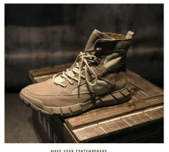 Herren Decor Herrenschuhe-Taktische Wanderstiefel - Campingschuhe aus Rindsleder