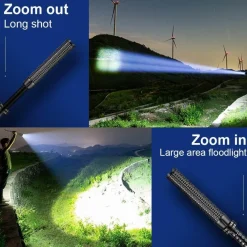 Roam Ready Outdoor-Gadgets|Heimwerkzeuge-Taktischer LED-Baseballschläger – Taschenlampenwerkzeug zur Selbstverteidigung