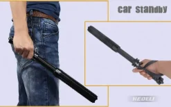 Roam Ready Outdoor-Gadgets|Heimwerkzeuge-Taktischer LED-Baseballschläger – Taschenlampenwerkzeug zur Selbstverteidigung