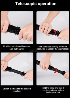 Roam Ready Outdoor-Gadgets|Heimwerkzeuge-Taktischer LED-Baseballschläger – Taschenlampenwerkzeug zur Selbstverteidigung