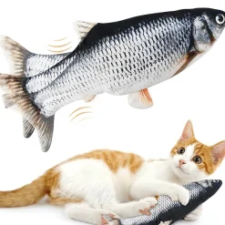 TailTrend Haustierzubehör|Haustierspielzeug-Tanzendes Fisch-Katzenspielzeug – Interaktives Spielvergnügen für Haustiere