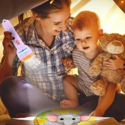 The Decor Haven Babyspielzeug|Beleuchtung-Taschenlampenprojektor für Kinder – pädagogisches Cartoon-Projektorspielzeug