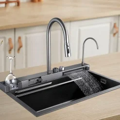 The Culinary Kit Küche & Esszimmer-Tassenspüler mit Wabenstruktur – Prime Flow Wasserfall-Spülsystem