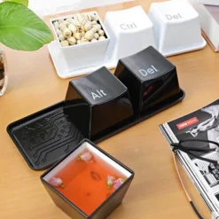 Cup Couture Küche & Esszimmer-Tastatur-Becher-Set – Strg + Alt + Entf, Teetassen, 3 Stück