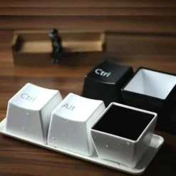 Cup Couture Küche & Esszimmer-Tastatur-Becher-Set – Strg + Alt + Entf, Teetassen, 3 Stück