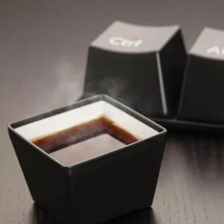Cup Couture Küche & Esszimmer-Tastatur-Becher-Set – Strg + Alt + Entf, Teetassen, 3 Stück