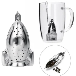 The Cozy Mug Küche & Esszimmer-Tee-Ei aus Edelstahl – Raketenförmiger Filter