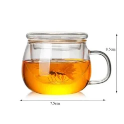 Plates u0026 More Küche & Esszimmer-Tee-Ei aus Glas – 350 ml Trinkgeschirr für das Home Office