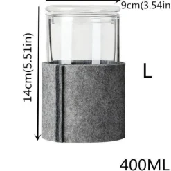 The Cozy Mug Küche & Esszimmer-Tee-Ei aus Glas mit Holzdeckel – Kreatives Brühwerkzeug