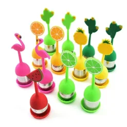 Tom Küche & Esszimmer-Tee-Ei aus Silikon – Kaffee-Gewürzsieb aus Edelstahl