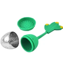 Tom Küche & Esszimmer-Tee-Ei aus Silikon – Kaffee-Gewürzsieb aus Edelstahl