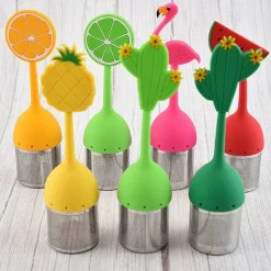 Tom Küche & Esszimmer-Tee-Ei aus Silikon – Kaffee-Gewürzsieb aus Edelstahl