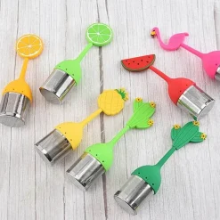 Tom Küche & Esszimmer-Tee-Ei aus Silikon – Kaffee-Gewürzsieb aus Edelstahl