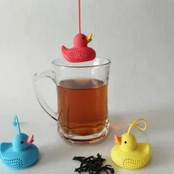The Cozy Mug Küche & Esszimmer-Tee-Ei aus Silikon mit Ente – süßes Zubehör für die Zubereitung von losem Tee