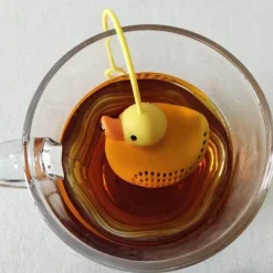 The Cozy Mug Küche & Esszimmer-Tee-Ei aus Silikon mit Ente – süßes Zubehör für die Zubereitung von losem Tee
