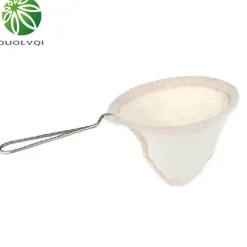 Tom Küche & Esszimmer-Teefilterbeutel aus Flanell mit Edelstahlgriff – wiederverwendbares Kaffeezubereitungswerkzeug