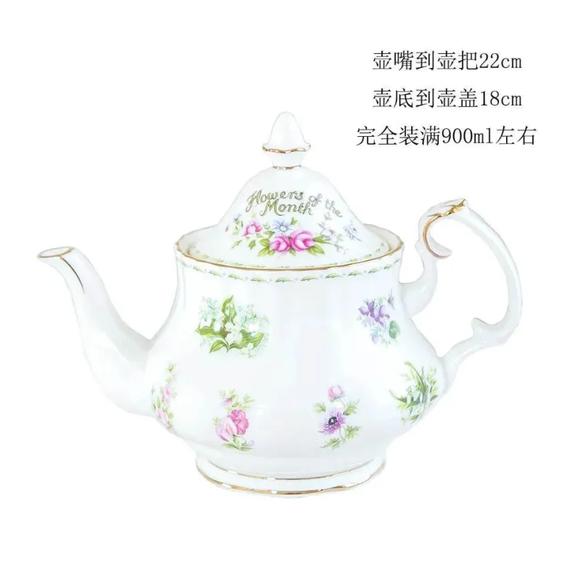 Feast u0026 Flair Küche & Esszimmer-Teegeschirr-Set „Blume des Monats“ – Elegantes Trinkgeschirr für Zuhause und die Küche