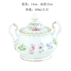 Feast u0026 Flair Küche & Esszimmer-Teegeschirr-Set „Blume des Monats“ – Elegantes Trinkgeschirr für Zuhause und die Küche