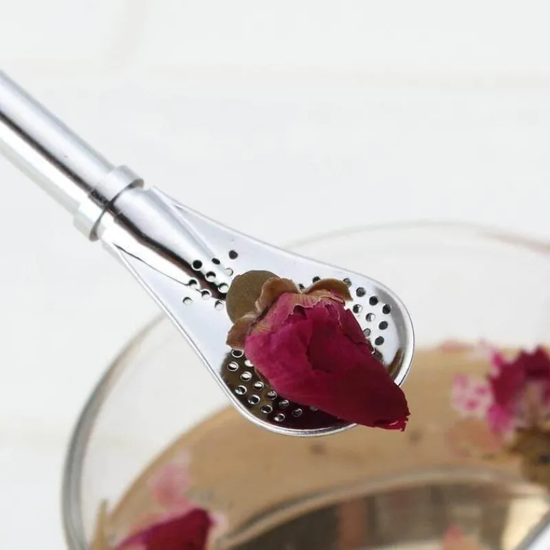 The Cozy Mug Küche & Esszimmer-Teehalme aus Edelstahl – wiederverwendbare, umweltfreundliche Teelöffel