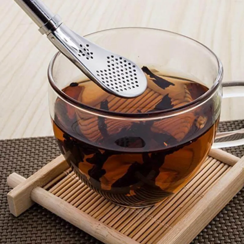 The Cozy Mug Küche & Esszimmer-Teehalme aus Edelstahl – wiederverwendbare, umweltfreundliche Teelöffel