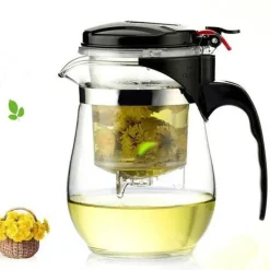 The Cozy Mug Küche & Esszimmer-Teekanne aus Glas – auslaufsicherer Premium-Brühbehälter