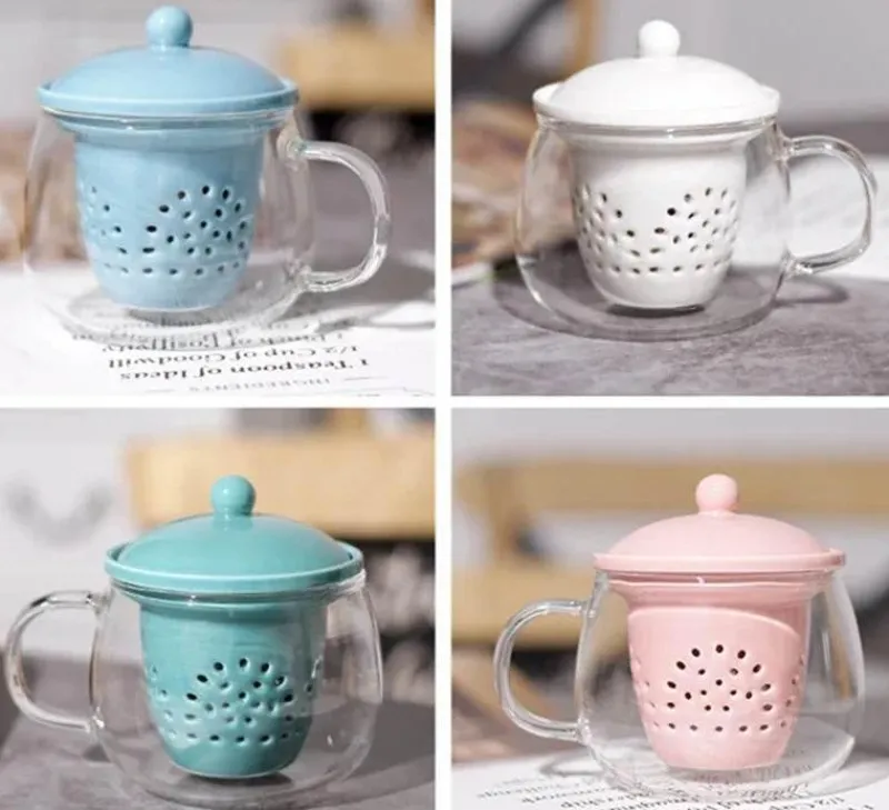 Plates u0026 More Küche & Esszimmer-Teekannen-Set aus Glas – hitzebeständiges Keramik-Teesieb für Pu-Erh-Tee