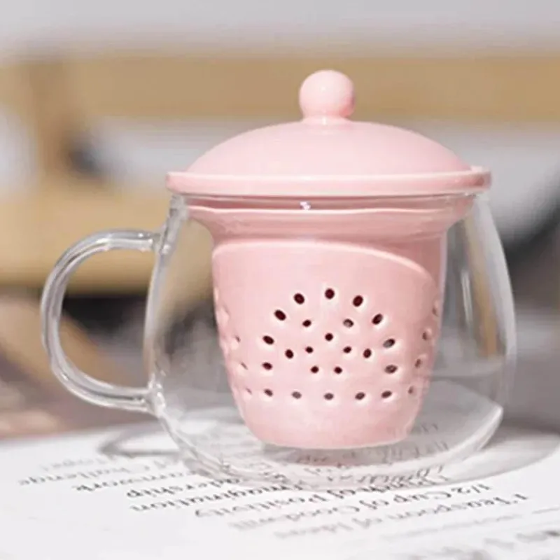 Plates u0026 More Küche & Esszimmer-Teekannen-Set aus Glas – hitzebeständiges Keramik-Teesieb für Pu-Erh-Tee