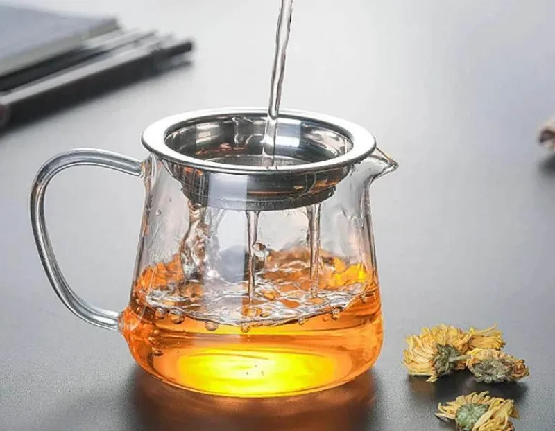 Plates u0026 More Küche & Esszimmer-Teekannen-Set aus Glas – hitzebeständiges Puer-Teesieb