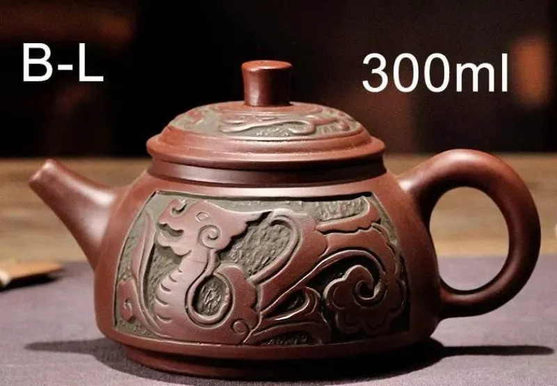 Plates u0026 More Küche & Esszimmer-Teekannen-Set aus Yixing-Bronze – Antiker lila Schlamm, 300 ml, 550 ml