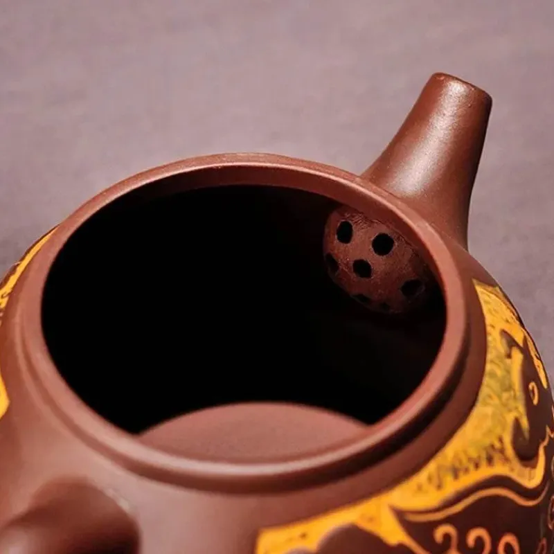 Plates u0026 More Küche & Esszimmer-Teekannen-Set aus Yixing-Bronze – Antiker lila Schlamm, 300 ml, 550 ml