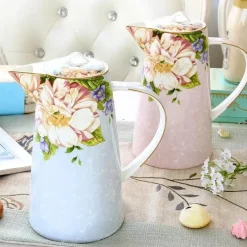 Plates u0026 More Küche & Esszimmer-Teeservice aus Bone China – 1000 ml Teekanne mit Tassen für den Nachmittagstee