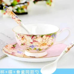 Plates u0026 More Küche & Esszimmer-Teeservice aus Bone China – 1000 ml Teekanne mit Tassen für den Nachmittagstee