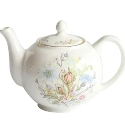 Feast u0026 Flair Küche & Esszimmer-Teeservice aus Bone China: Teekanne, Teetasse, Untertasse, Obstteller, Tablett, Becher und Geschirr