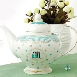 Feast u0026 Flair Küche & Esszimmer-Teeservice aus Knochenporzellan, geblümter europäischer Landhausstil mit Kuchenständer