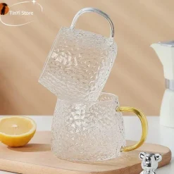 Plates u0026 More Küche & Esszimmer-Teetasse aus Borosilikatglas mit Henkel – wärmeisolierter Zitronensaftbecher