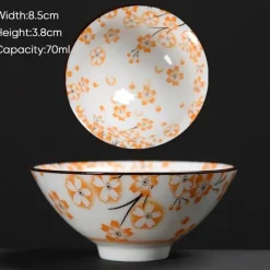 Plates u0026 More Küche & Esszimmer-Teetasse aus Keramik – Sake-Tasse aus blau-weißem Porzellan