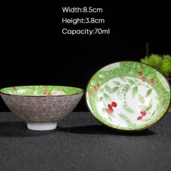 Plates u0026 More Küche & Esszimmer-Teetasse aus Keramik – Sake-Tasse aus blau-weißem Porzellan