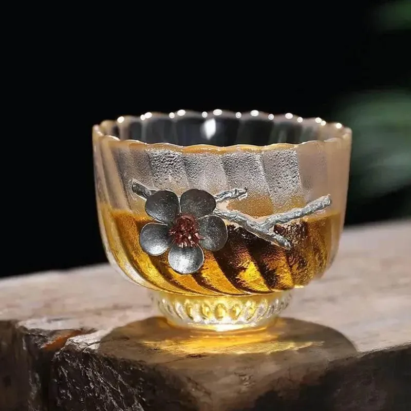 Plates u0026 More Küche & Esszimmer-Teetassen-Set – Elegantes, geschnitztes Zinnglas, hitzebeständiges Puer-Design