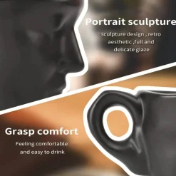 Tom Küche & Esszimmer-Teetassen-Set aus Keramik mit küssenden Paaren – romantisches Geschenk für Paare mit Untertasse und Löffel